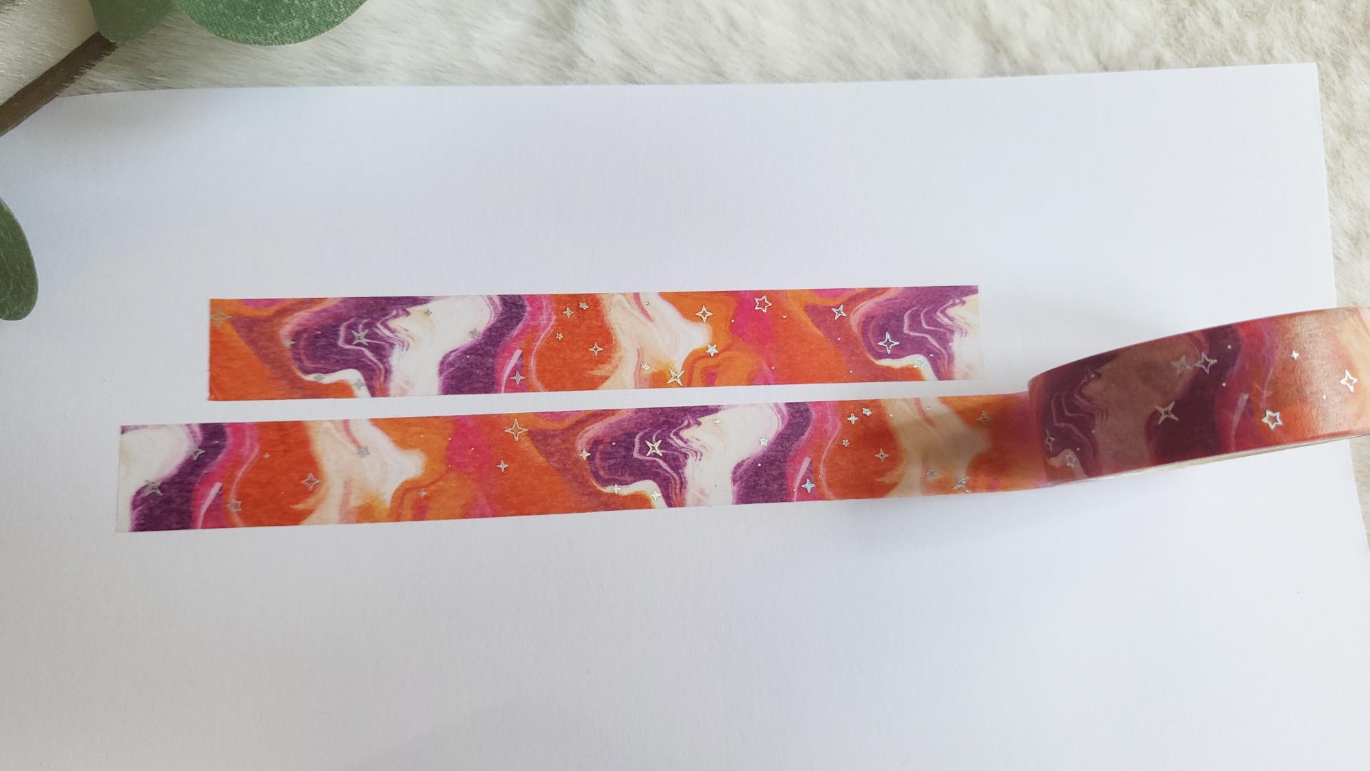 Washi Tape Marmor Rot Lila